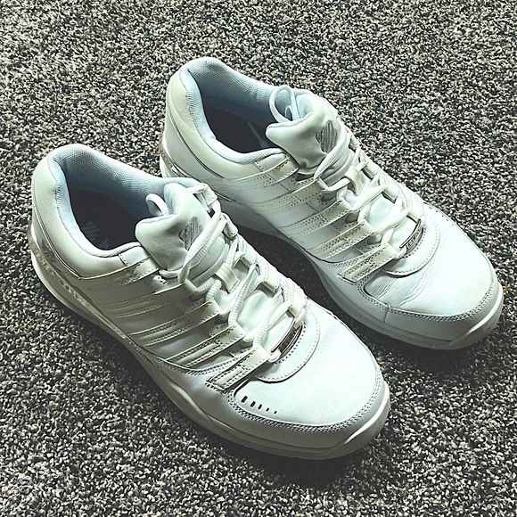 White K Swiss men’s size 9 excellent used condition - Picture 1 of 5